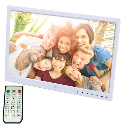 15.0 inch LED Display Digital Photo Frame with Holder / Remote Control, Allwinner, Support USB / SD Card Input / OTG(White)-garmade.com