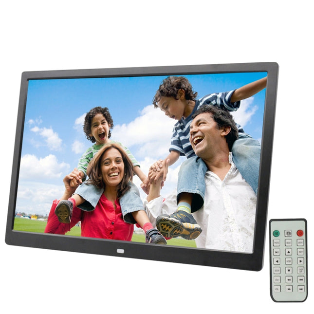 17.0 inch LED Display Digital Photo Frame with Holder / Remote Control, Allwinner Technology, Support USB / SD Card Input / OTG, US/EU/UK Plug(Black)-garmade.com