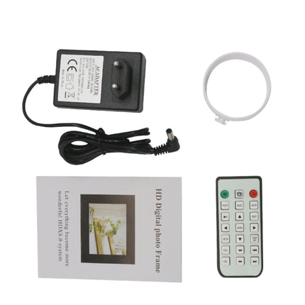 17.0 inch LED Display Digital Photo Frame with Holder / Remote Control, Allwinner Technology, Support USB / SD Card Input / OTG, US/EU/UK Plug(White)-garmade.com