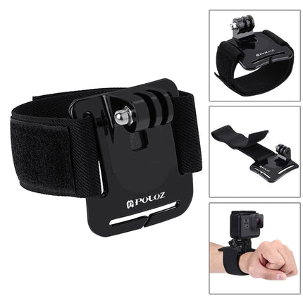 PULUZ 24 in 1 Bike Mount Accessories Combo Kits with EVA Case (Wrist Strap + Helmet Strap + Extension Arm + Quick Release Buckles + Surface Mounts + Adhesive Stickers + Tripod Adapter + Storage Bag + Handlebar Mount + Screws) for GoPro HERO10 Black / HERO-garmade.com