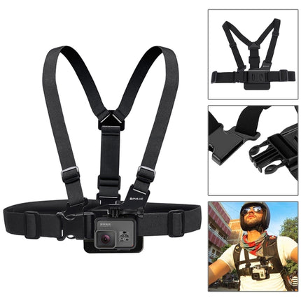 PULUZ 20 in 1 Accessories Combo Kits (Chest Strap + Head Strap + Suction Cup Mount + 3-Way Pivot Arm + J-Hook Buckles + Extendable Monopod + Tripod Adapter + Bobber Hand Grip + Storage Bag + Wrench) for GoPro HERO10 Black / HERO9 Black / HERO8 Black / HER-garmade.com