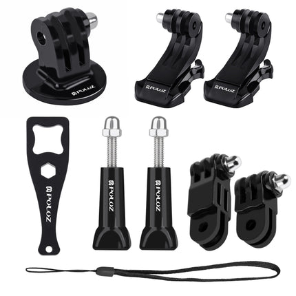 PULUZ 20 in 1 Accessories Combo Kits (Chest Strap + Head Strap + Suction Cup Mount + 3-Way Pivot Arm + J-Hook Buckles + Extendable Monopod + Tripod Adapter + Bobber Hand Grip + Storage Bag + Wrench) for GoPro HERO10 Black / HERO9 Black / HERO8 Black / HER-garmade.com