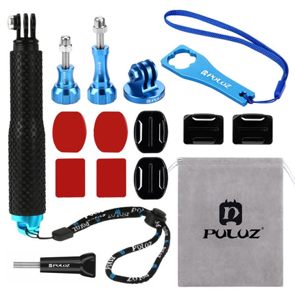 PULUZ 16 in 1 CNC Metal Accessories Combo Kits (Screws + Surface Mounts + Tripod Adapter + Extendable Pole Monopod + Storage Bag + Wrench) for GoPro HERO10 Black / HERO9 Black / HERO8 Black / HERO7 /6 /5 /5 Session /4 Session /4 /3+ /3 /2 /1, DJI Osmo Act-garmade.com