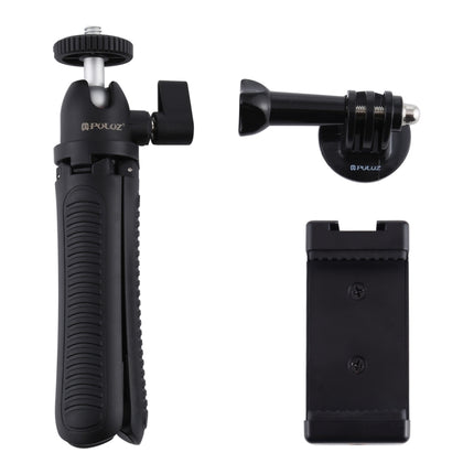 PULUZ Selfie Sticks Tripod Mount + Phone Clamp with Tripod Adapter & Long Screw(Black)-garmade.com