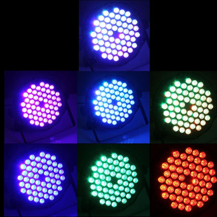 3W x 54 LED PAR Light Stage Light, with LED Display, Master / Slave / DMX512 / Auto Run / Sound Control Modes, US/EU Plug-garmade.com