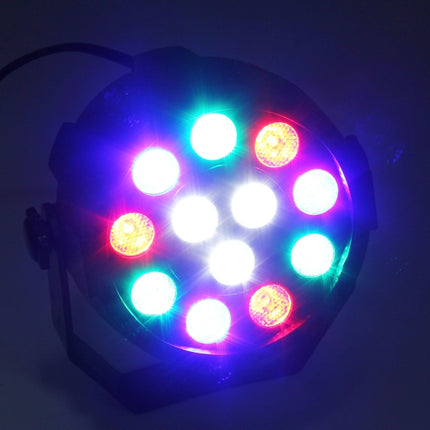 KD-12W 12 LED PAR Light Stage Light, with LED Display, Master / Slave / DMX512 / Auto Run Modes, EU Plug-garmade.com