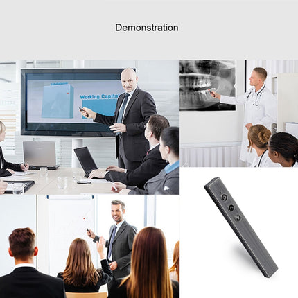 MC Saite PR-20 2.4GHz Wireless Red Laser Presenter PowerPoint Clicker Representation Remote Control Pointer without USB Charging Cable, Control Distance: 10m(Black)-garmade.com
