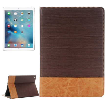 Cross Texture Horizontal Flip Leather Case with Holder & Card Slots & Wallet for iPad Pro 9.7 inch(Coffee)-garmade.com