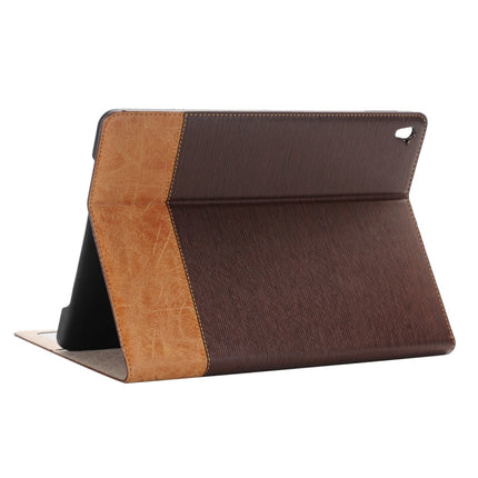 Cross Texture Horizontal Flip Leather Case with Holder & Card Slots & Wallet for iPad Pro 9.7 inch(Coffee)-garmade.com