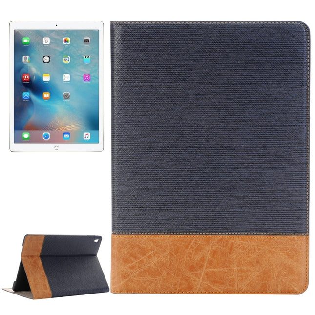 Cross Texture Horizontal Flip Leather Case with Holder & Card Slots & Wallet for iPad Pro 9.7 inch(Dark Blue)-garmade.com
