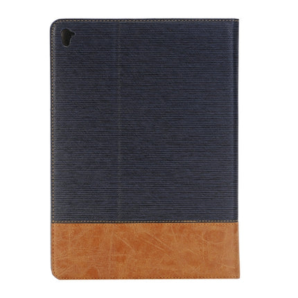 Cross Texture Horizontal Flip Leather Case with Holder & Card Slots & Wallet for iPad Pro 9.7 inch(Dark Blue)-garmade.com