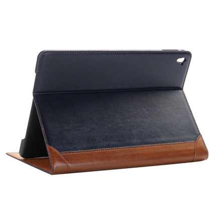 Book Style Polished Surface Horizontal Flip Leather Case with Holder & Card Slots & Wallet for iPad Pro 9.7 inch(Dark Blue)-garmade.com