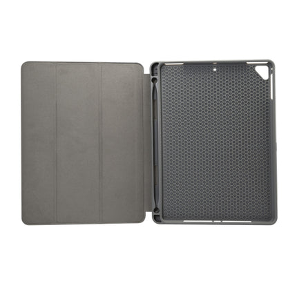 Marble Texture Pattern Horizontal Flip Case for iPad 9.7 (2018) , with Three-folding Holder & Pen Slots(Black)-garmade.com