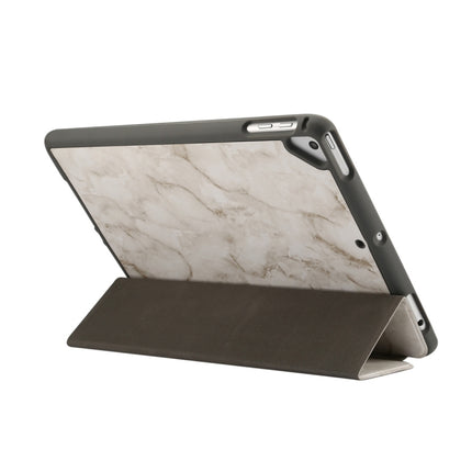 Marble Texture Pattern Horizontal Flip Case for iPad 9.7 (2018) , with Three-folding Holder & Pen Slots(Grey)-garmade.com