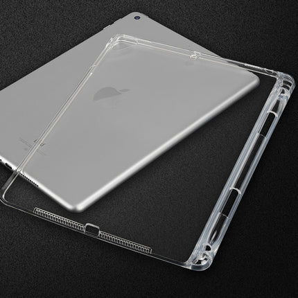 Transparent TPU Soft Protective Back Cover Case for iPad Pro 9.7 inch & iPad 9.7 (2018) & iPad 5 & 6, with Pen Slots-garmade.com