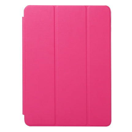 Horizontal Flip Solid Color Leather Case with Three-folding Holder & Wake-up / Sleep Function for iPad Pro 9.7 inch(Magenta)-garmade.com