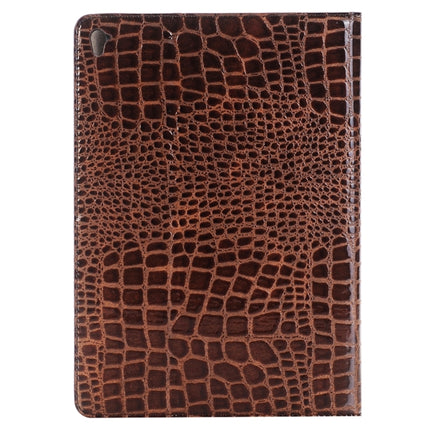 Crocodile Texture Horizontal Flip Leather Case with Holder & Card Slots & Wallet for iPad Pro 9.7 inch(Brown)-garmade.com