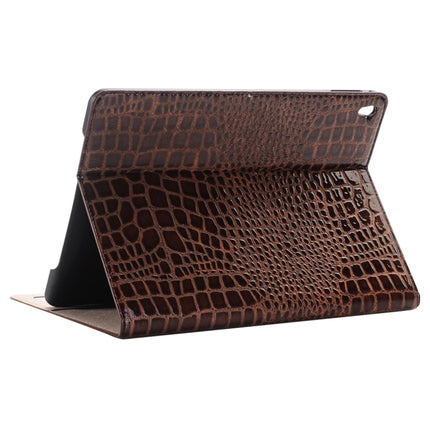 Crocodile Texture Horizontal Flip Leather Case with Holder & Card Slots & Wallet for iPad Pro 9.7 inch(Brown)-garmade.com