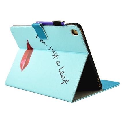 For iPad Pro 9.7 inch Lips and Leaves Pattern Horizontal Flip Leather Case with Holder & Wallet & Card Slots & Sleep / Wake-up Function & Pen Slot-garmade.com