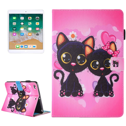 For iPad Air / iPad Air 2 Painting Two Cats Pattern Horizontal Flip Leather Case with Holder & Wallet & Card Slots & Pen Slot-garmade.com