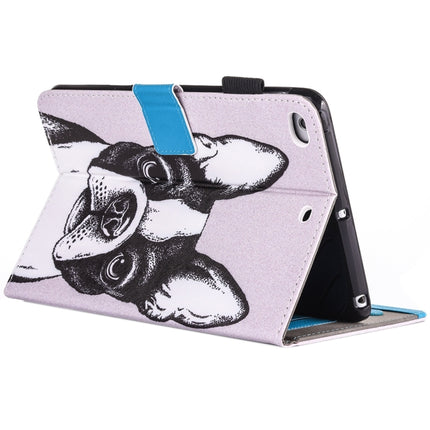 For iPad Air / iPad Air 2 Painting Bulldog Pattern Horizontal Flip Leather Case with Holder & Wallet & Card Slots & Pen Slot-garmade.com