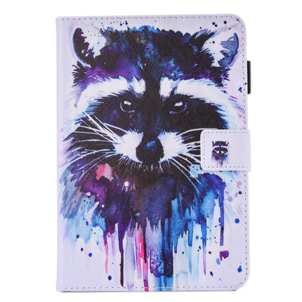 For iPad Air / iPad Air 2 Painting Colorful Raccoon Pattern Horizontal Flip Leather Case with Holder & Wallet & Card Slots & Pen Slot-garmade.com