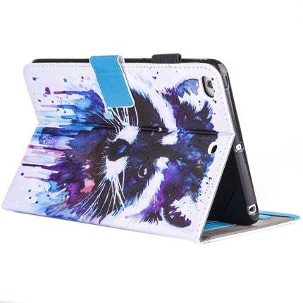 For iPad Air / iPad Air 2 Painting Colorful Raccoon Pattern Horizontal Flip Leather Case with Holder & Wallet & Card Slots & Pen Slot-garmade.com