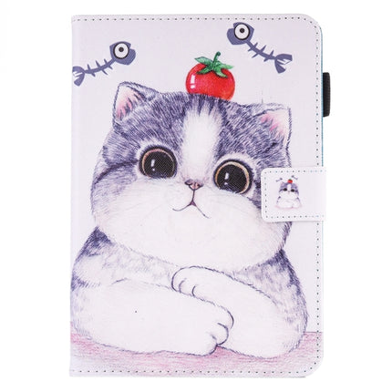 For iPad Air / iPad Air 2 Painting Tomato and Cat Pattern Horizontal Flip Leather Case with Holder & Wallet & Card Slots & Pen Slot-garmade.com