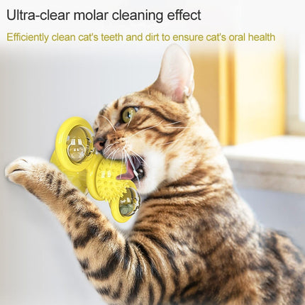Pet Toy Cat Turntable Funny Cat Toy Scratch Scratching (Yellow)-garmade.com