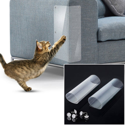 2pcs/pack Cat Scratch Protection PVC Sofa Anti-scratch Stickers , Size: 15x47cm-garmade.com