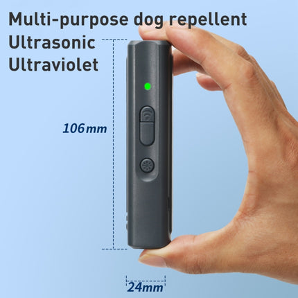 N11 Ultrasonic Dog Repeller with UV Flashlight (Black)-garmade.com