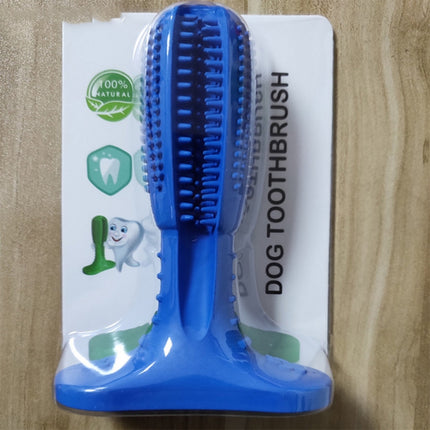 Pet Toothbrush Vocal Cleaning Teeth Molar Rod Dog Toy Supplies, Size: 18x13.5x5.5cm(Green)-garmade.com