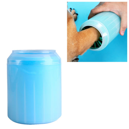 Pet Cat Dog Foot Clean Cup Cleaning Tool Silicone Washing Cup, Size: Large (Blue)-garmade.com