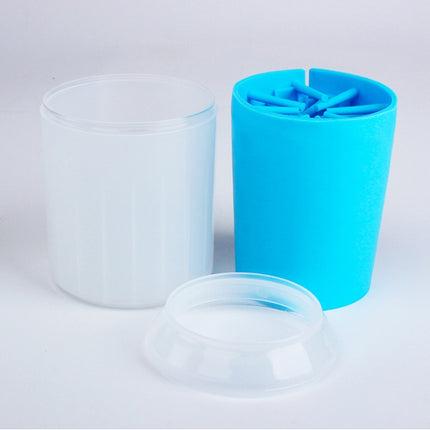 Pet Cat Dog Foot Clean Cup Cleaning Tool Silicone Washing Cup, Size: Large (Blue)-garmade.com