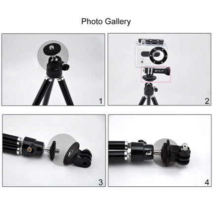 PULUZ Camera Tripod Mount Adapter for PULUZ Action Sports Cameras Jaws Flex Clamp Mount for GoPro HERO10 Black / HERO9 Black / HERO8 Black /7 /6 /5 /5 Session /4 Session /4 /3+ /3 /2 /1, DJI Osmo Action, Xiaoyi and Other Action Cameras-garmade.com