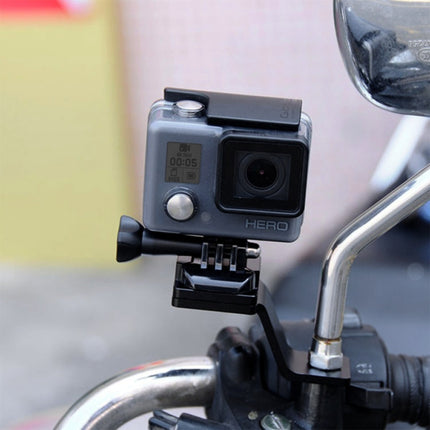 PULUZ Aluminum Alloy Motorcycle Fixed Holder Mount with Tripod Adapter & Screw for GoPro HERO10 Black / HERO9 Black / HERO8 Black /7 /6 /5 /5 Session /4 Session /4 /3+ /3 /2 /1, DJI Osmo Action, Xiaoyi and Other Action Cameras(Gold)-garmade.com