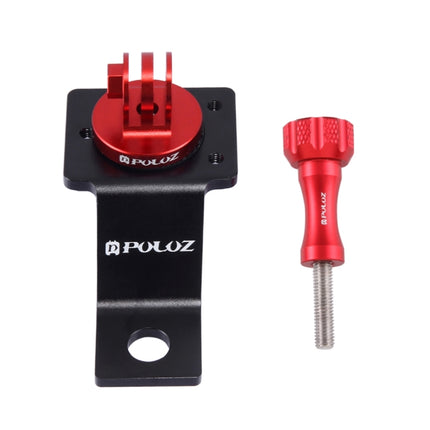 PULUZ Aluminum Alloy Motorcycle Fixed Holder Mount with Tripod Adapter & Screw for GoPro HERO10 Black / HERO9 Black / HERO8 Black /7 /6 /5 /5 Session /4 Session /4 /3+ /3 /2 /1, DJI Osmo Action, Xiaoyi and Other Action Cameras(Red)-garmade.com