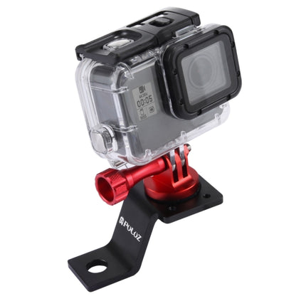 PULUZ Aluminum Alloy Motorcycle Fixed Holder Mount with Tripod Adapter & Screw for GoPro HERO10 Black / HERO9 Black / HERO8 Black /7 /6 /5 /5 Session /4 Session /4 /3+ /3 /2 /1, DJI Osmo Action, Xiaoyi and Other Action Cameras(Red)-garmade.com
