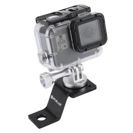 PULUZ Aluminum Alloy Motorcycle Fixed Holder Mount with Tripod Adapter & Screw for GoPro HERO10 Black / HERO9 Black / HERO8 Black /7 /6 /5 /5 Session /4 Session /4 /3+ /3 /2 /1, DJI Osmo Action, Xiaoyi and Other Action Cameras(Silver)-garmade.com