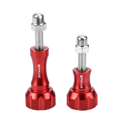 PULUZ CNC Aluminum Thumb Knob Stainless Bolt Nut Screw Set for GoPro HERO10 Black / HERO9 Black / HERO8 Black /7 /6 /5 /5 Session /4 Session /4 /3+ /3 /2 /1, DJI Osmo Action, Xiaoyi and Other Action Cameras(Red)-garmade.com