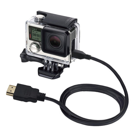 PULUZ Video 19 Pin HDMI to Micro HDMI Cable for GoPro HERO10 Black / HERO9 Black /8 Black /7 /6 /5 /4 /3+ /3, Sony, LG, Panasonic, Canon, Nikon, Smartphones and Cameras, Length: 1.5m-garmade.com