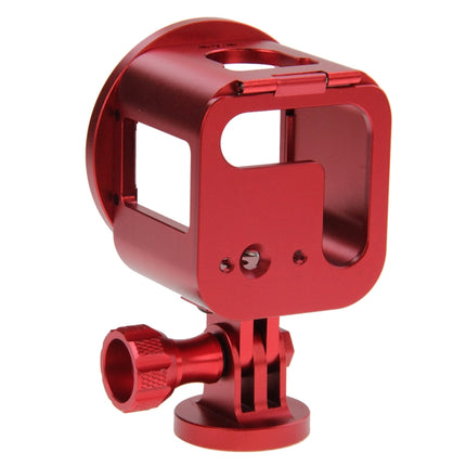PULUZ Housing Shell CNC Aluminum Alloy Protective Cage Kit with Metal Wrench & Lens Cap & Screw & Tripod Adapter for GoPro HERO5 Session /HERO4 Session /HERO Session(Red)-garmade.com