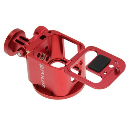 PULUZ Housing Shell CNC Aluminum Alloy Protective Cage Kit with Metal Wrench & Lens Cap & Screw & Tripod Adapter for GoPro HERO5 Session /HERO4 Session /HERO Session(Red)-garmade.com