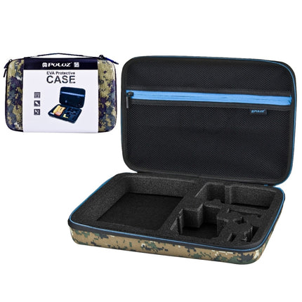 PULUZ Camouflage Pattern Waterproof Carrying and Travel Case for GoPro HERO10 Black / HERO9 Black / HERO8 Black /7 /6 /5 /4 /3+ /3 /2 /1, DJI Osmo Action and other Sport Cameras Accessories, Large Size: 32cm x 22cm x 7cm-garmade.com