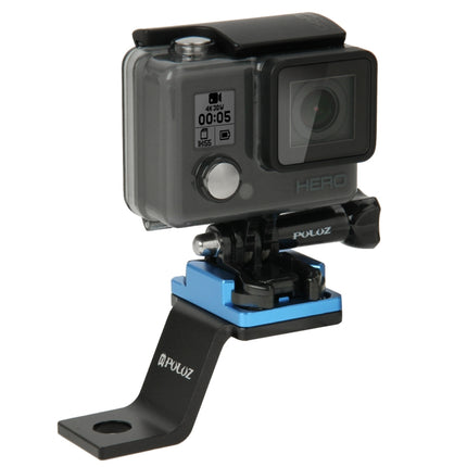 PULUZ Fixed Metal Motorcycle Holder Mount for GoPro HERO10 Black / HERO9 Black / HERO8 Black /7 /6 /5 /5 Session /4 Session /4 /3+ /3 /2 /1, DJI Osmo Action, Xiaoyi and Other Action Cameras(Blue)-garmade.com