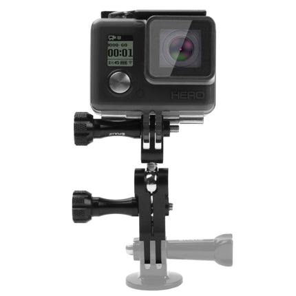 PULUZ CNC Aluminum Ball Joint Mount with 2 Long Screws for GoPro HERO10 Black / HERO9 Black / HERO8 Black /7 /6 /5 /5 Session /4 Session /4 /3+ /3 /2 /1, DJI Osmo Action, Xiaoyi and Other Action Cameras(Black)-garmade.com