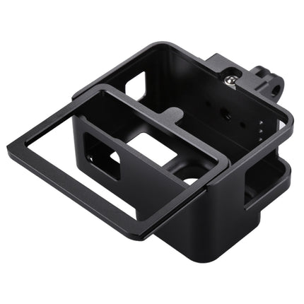 PULUZ Housing Shell CNC Aluminum Alloy Protective Cage with Insurance Frame for GoPro HERO(2018) /7 Black /6 /5(Black)-garmade.com