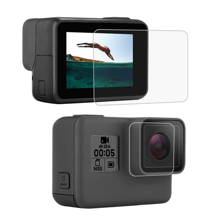 PULUZ Lens HD Screen Protector + LCD Display Tempered Glass Film for GoPro HERO7 Black /HERO7 Silver / HERO7 White /6 /5-garmade.com