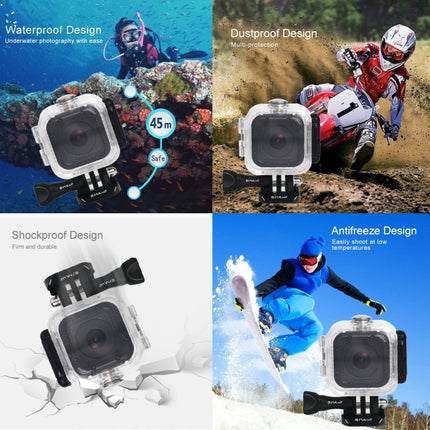 PULUZ 45m Underwater Waterproof Housing Diving Protective Case for GoPro HERO5 Session /HERO4 Session /HERO Session, with Buckle Basic Mount & Screw-garmade.com
