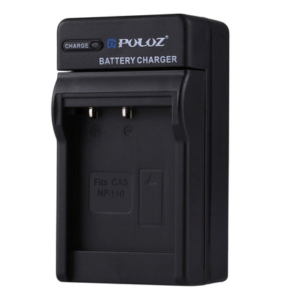 PULUZ EU Plug Battery Charger with Cable for Casio NP-110 Battery-garmade.com
